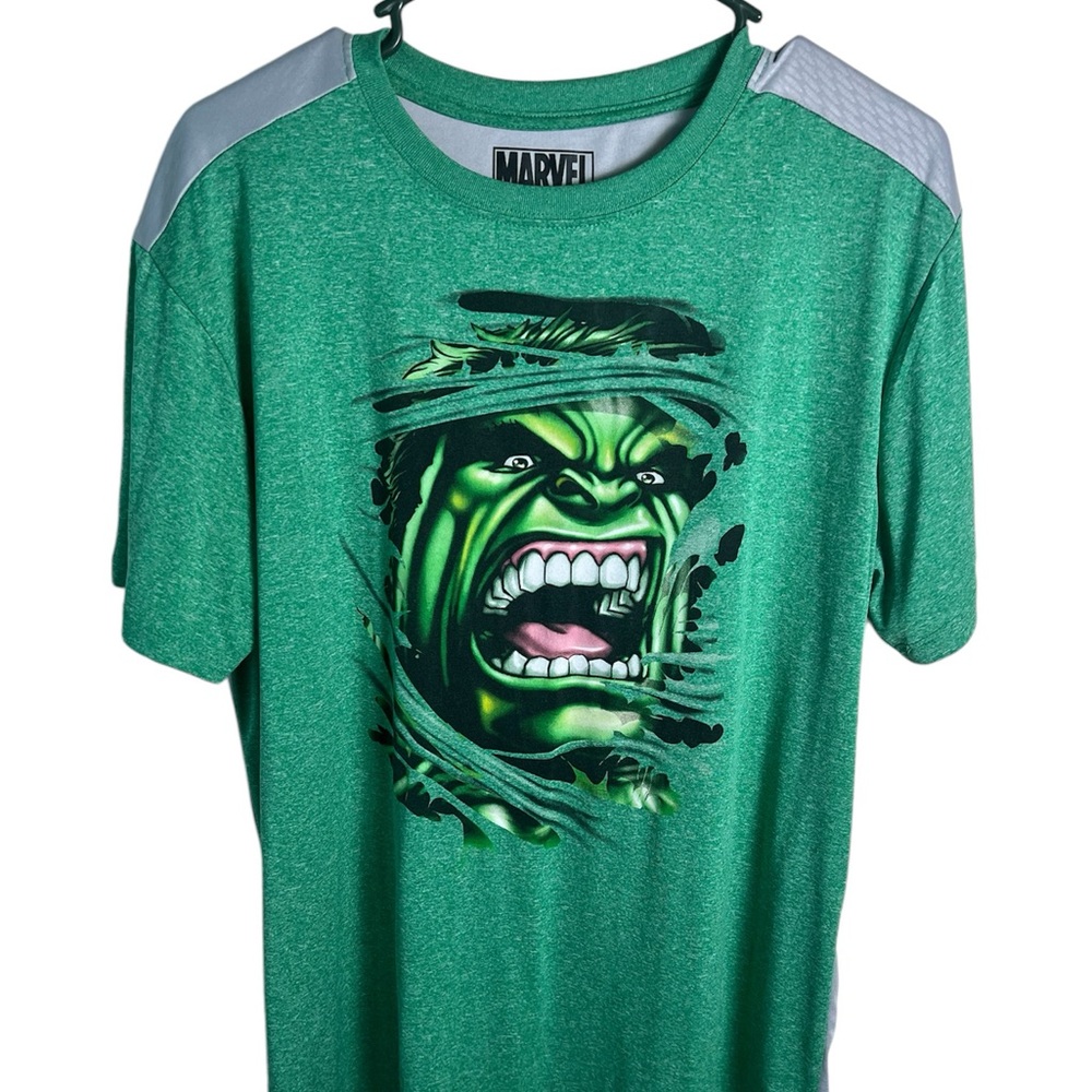 Marvel Mens Angry Hulk Green T-Shirt Size Large
